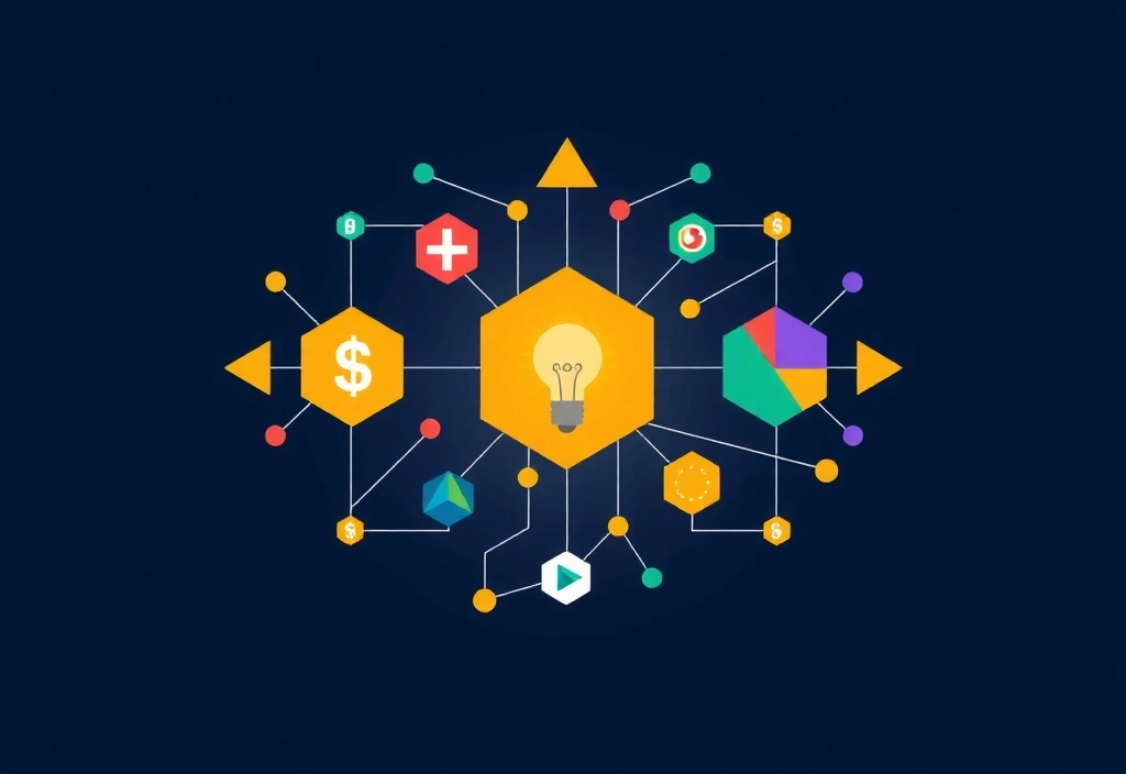 Ilustrace synergického partnerství a inovace