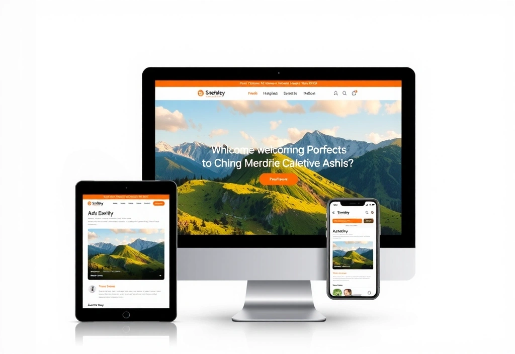 Responzivní webový design zobrazený na desktopu, tabletu a mobilním telefonu